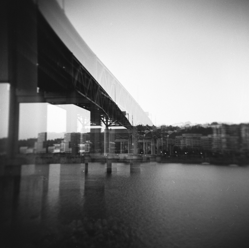 Marquam Bridge (Double Exposure)