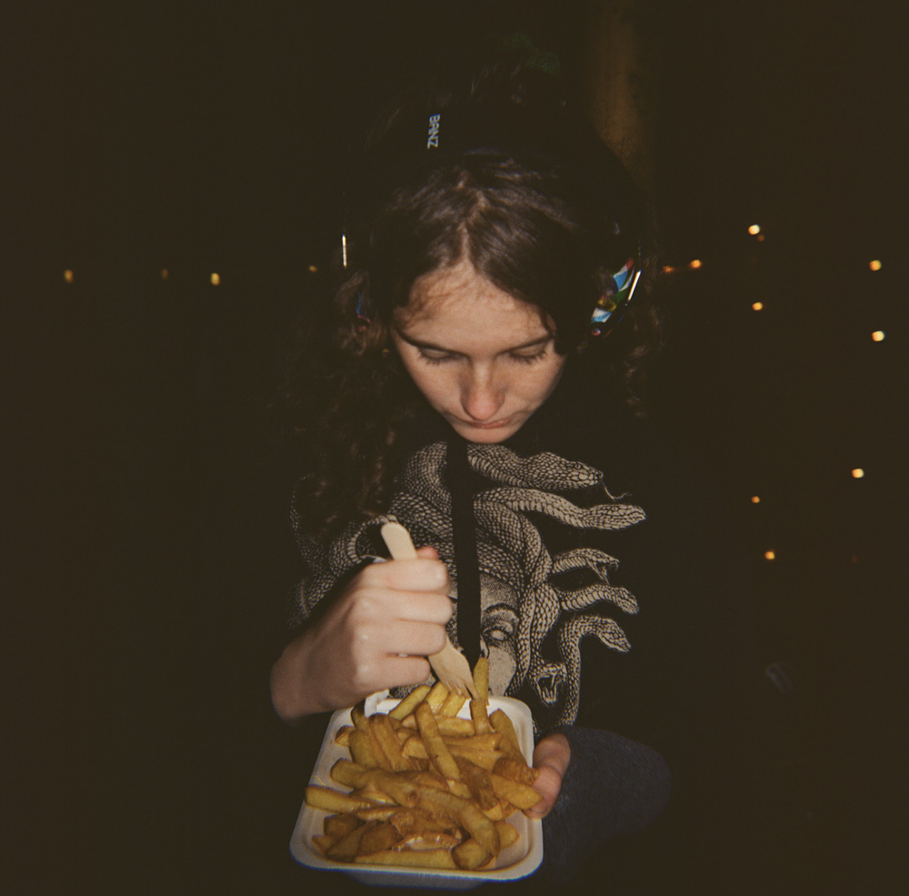 Ruby eating at Hull fair