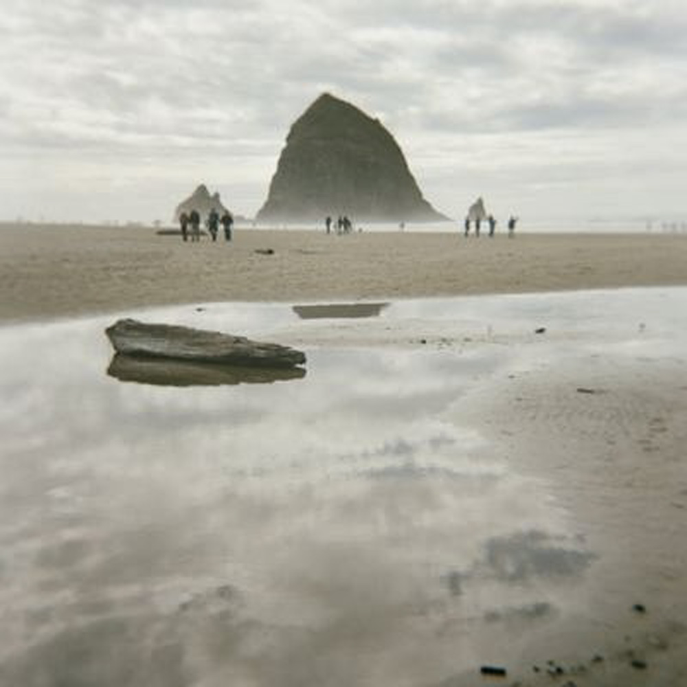 Reflections at Haystack Rock